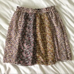 Floral Chiffon Mini Skirt